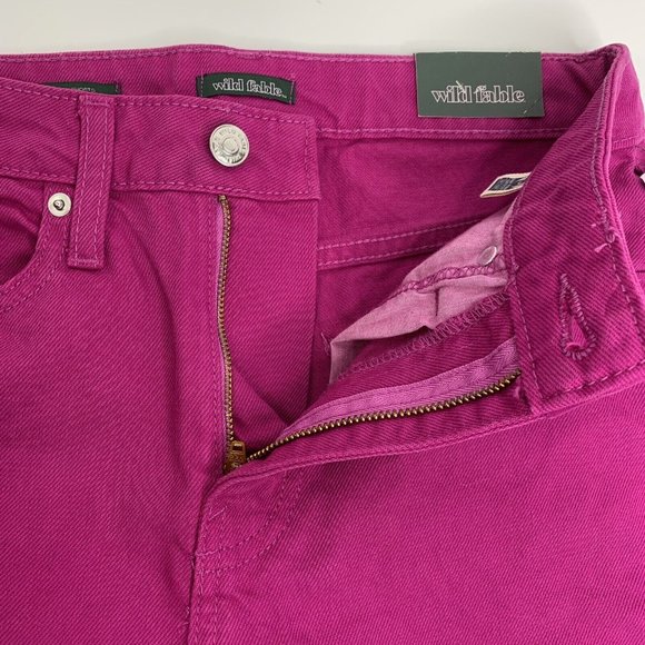Wild Fable Womens Highest Rise Mom Shorts Various Sizes Pink Fuchsia Rolled Cuff - Picture 6 of 9